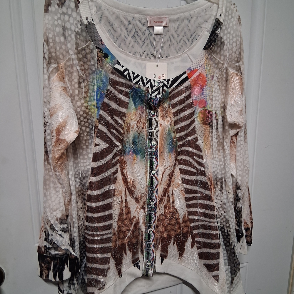 Desigual Multicolor Patterned Blouse